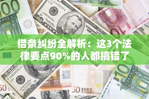 济南借条纠纷全解析：这3个法律要点90%的人都搞错了