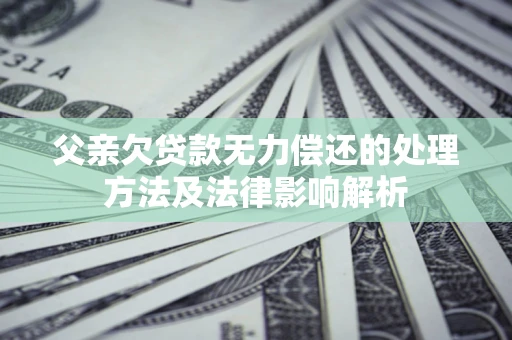 济南父亲欠贷款无力偿还的处理方法及法律影响解析