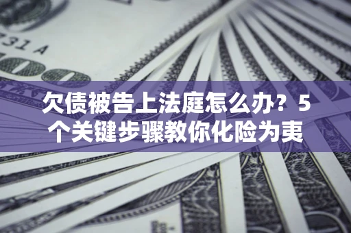 济南欠债被告上法庭怎么办？5个关键步骤教你化险为夷